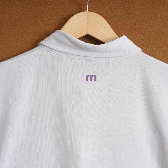 Travis Mathew Mens Shirt Polo Short Sleeve Gray Pu - Picture 4 of 6